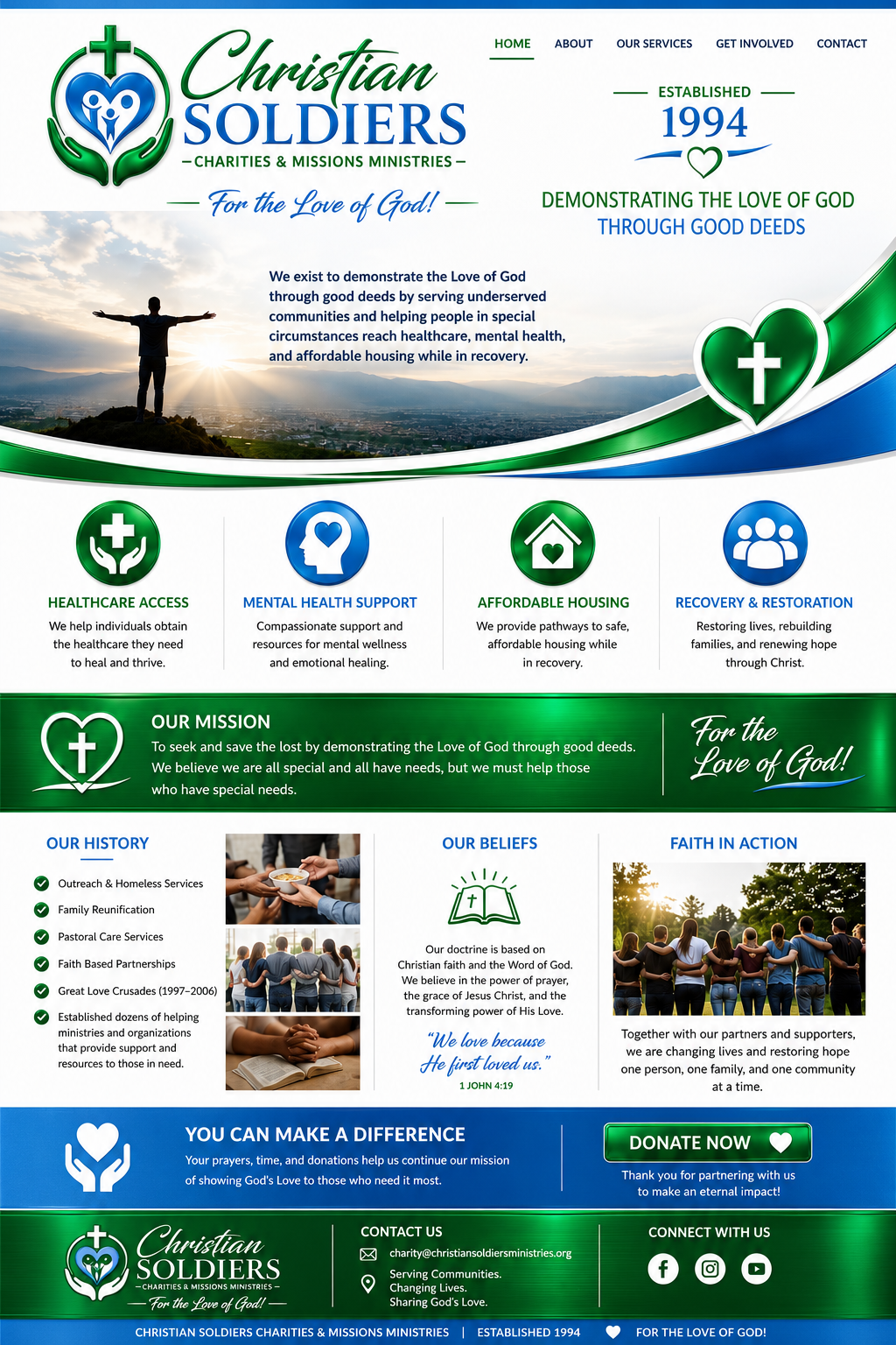 Christian Soldiers Ministries homepage
